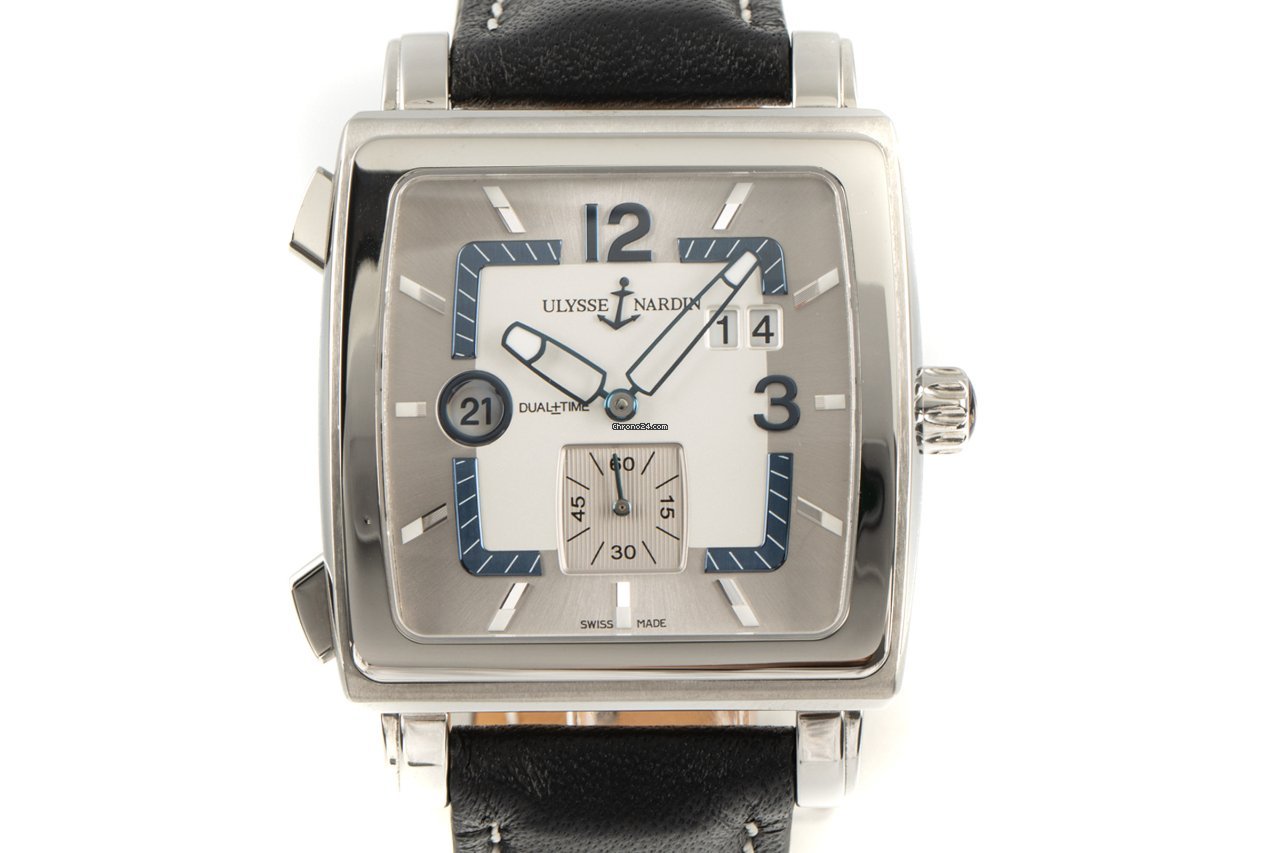 Ulysse Nardin Quadrato Dual Time Mens watch Unisex Automatic Steel 243-92