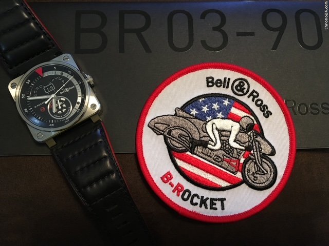 Bell & Ross BR 03-90 Grande Date et Reserve de Marche Mens watch Unisex Automatic Steel BR0390-B-Rocket