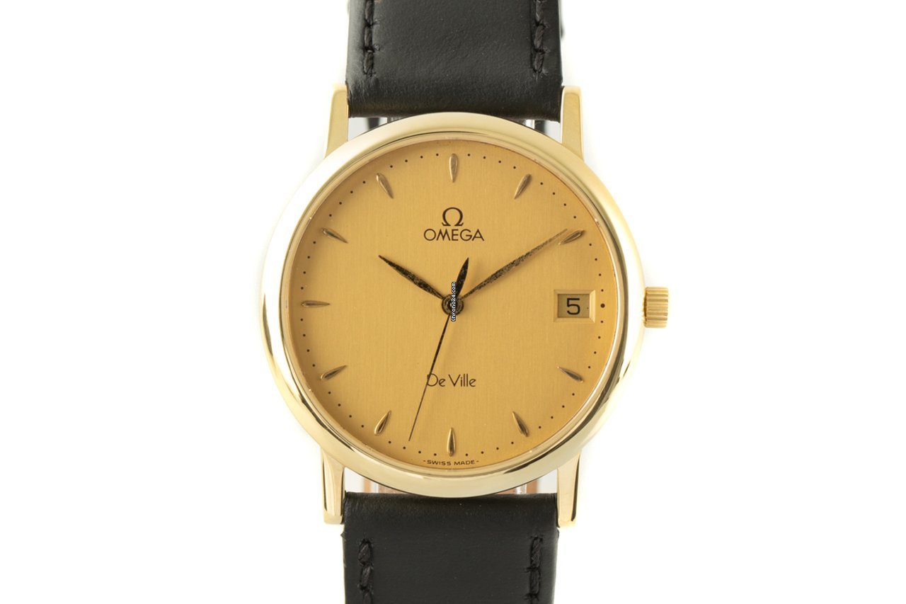 Omega De Ville Mens watch Unisex Quartz Yellow gold 196.2432