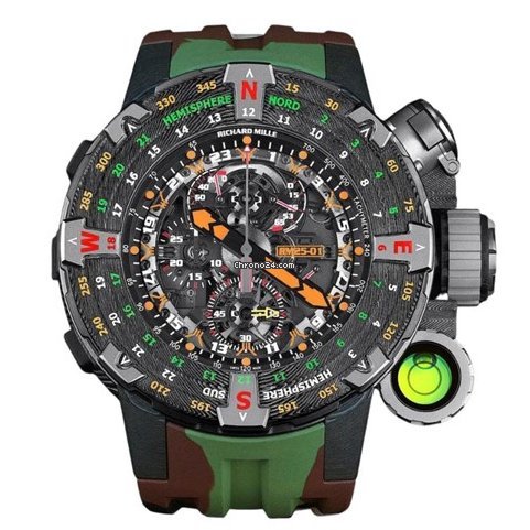 Richard Mille Mens watch Unisex Manual winding Carbon Rm025-01