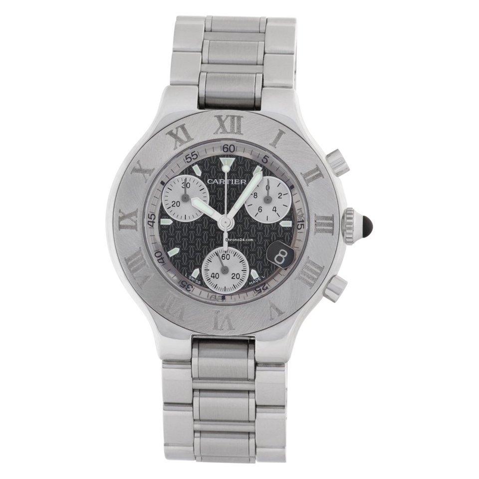 Cartier 21 Chronoscaph Mens watch Unisex Quartz Steel W10172T2