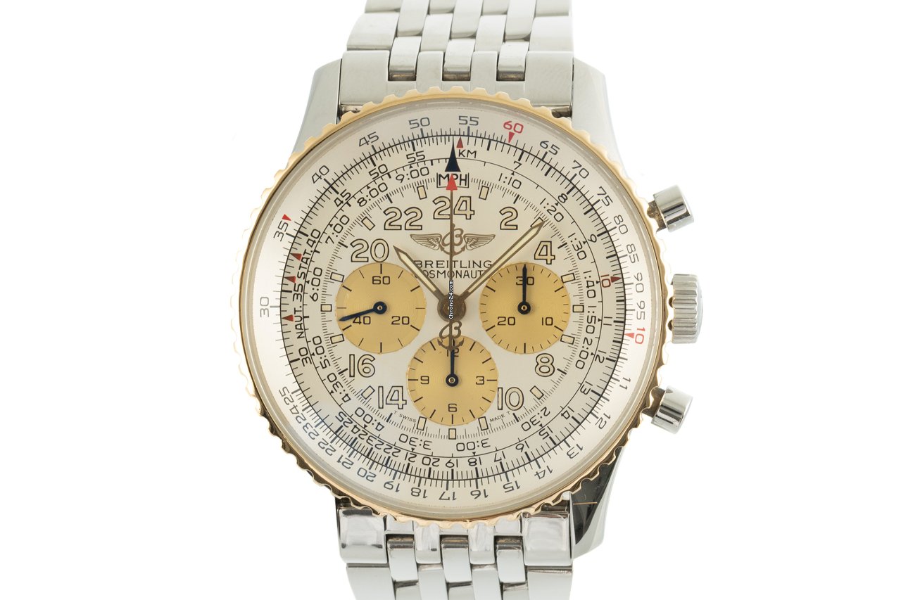 Breitling Navitimer Cosmonaute Mens watch Unisex Manual winding Gold Steel D12022