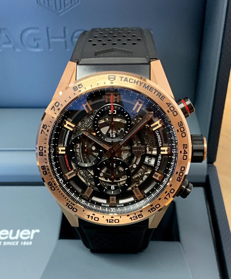 TAG Heuer Carrera Mens watch Unisex Automatic Rose gold CAR205B.FT6087