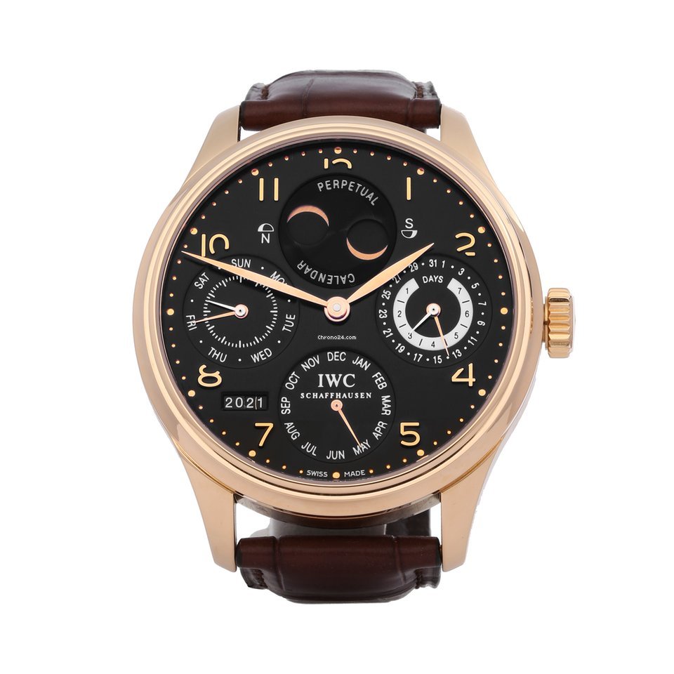 IWC Portuguese Perpetual Calendar Mens watch Unisex Automatic Rose gold IW502103