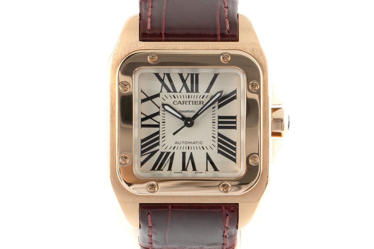 Cartier Santos 100 Mens watch Unisex Automatic Yellow gold 2879