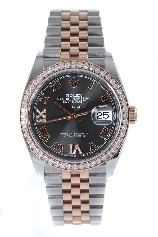 Rolex Datejust 36 Mens watch Unisex Gold Steel Automatic 126281