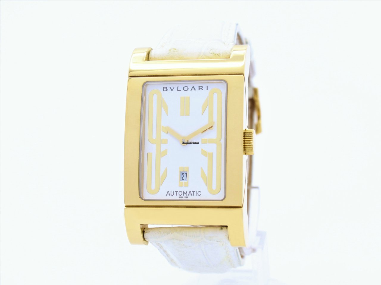 Bulgari Rettangolo Mens watch Unisex Automatic Yellow gold RT 45 G