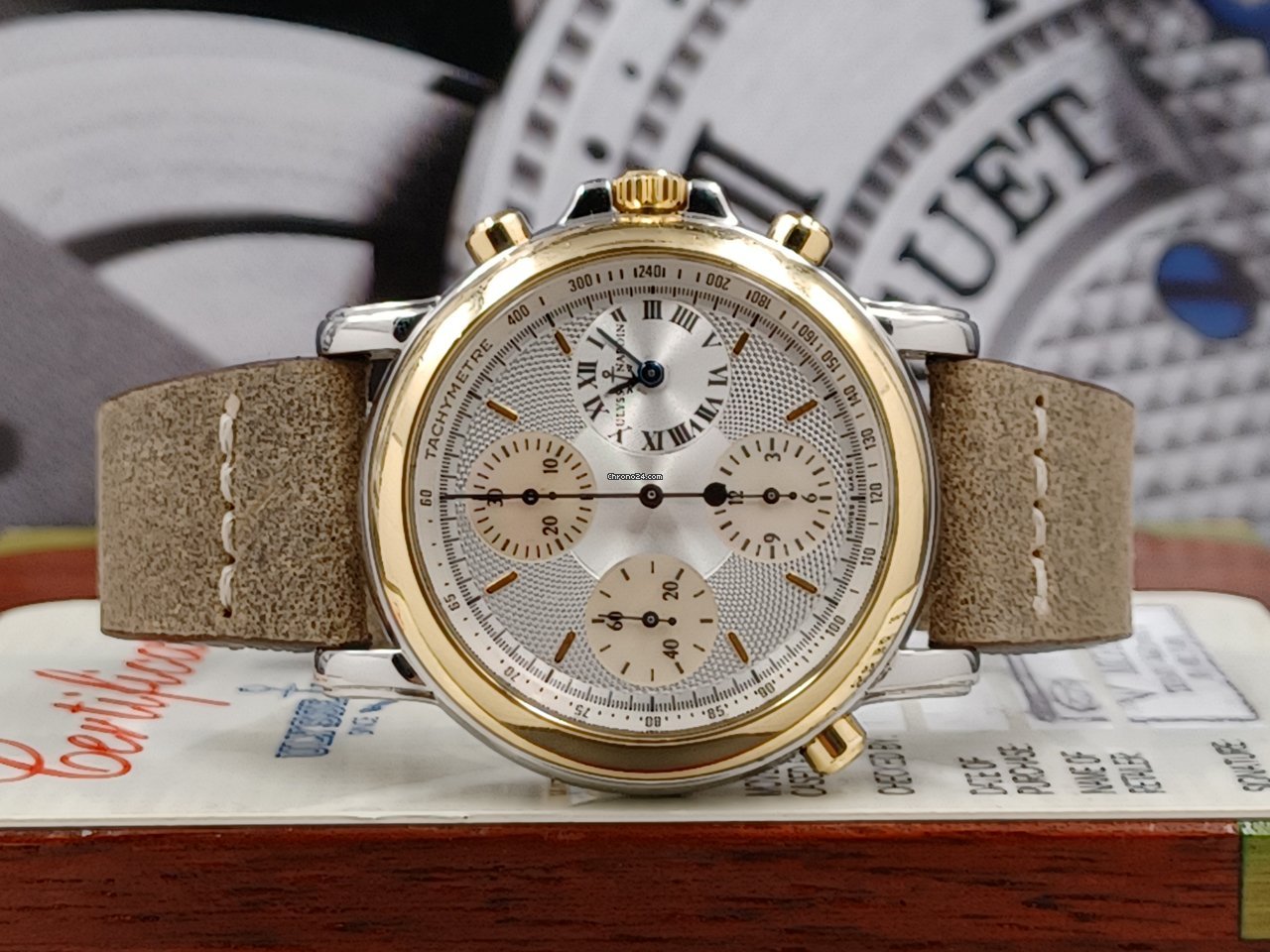 Ulysse Nardin Mens watch Unisex Automatic Gold Steel 575-22