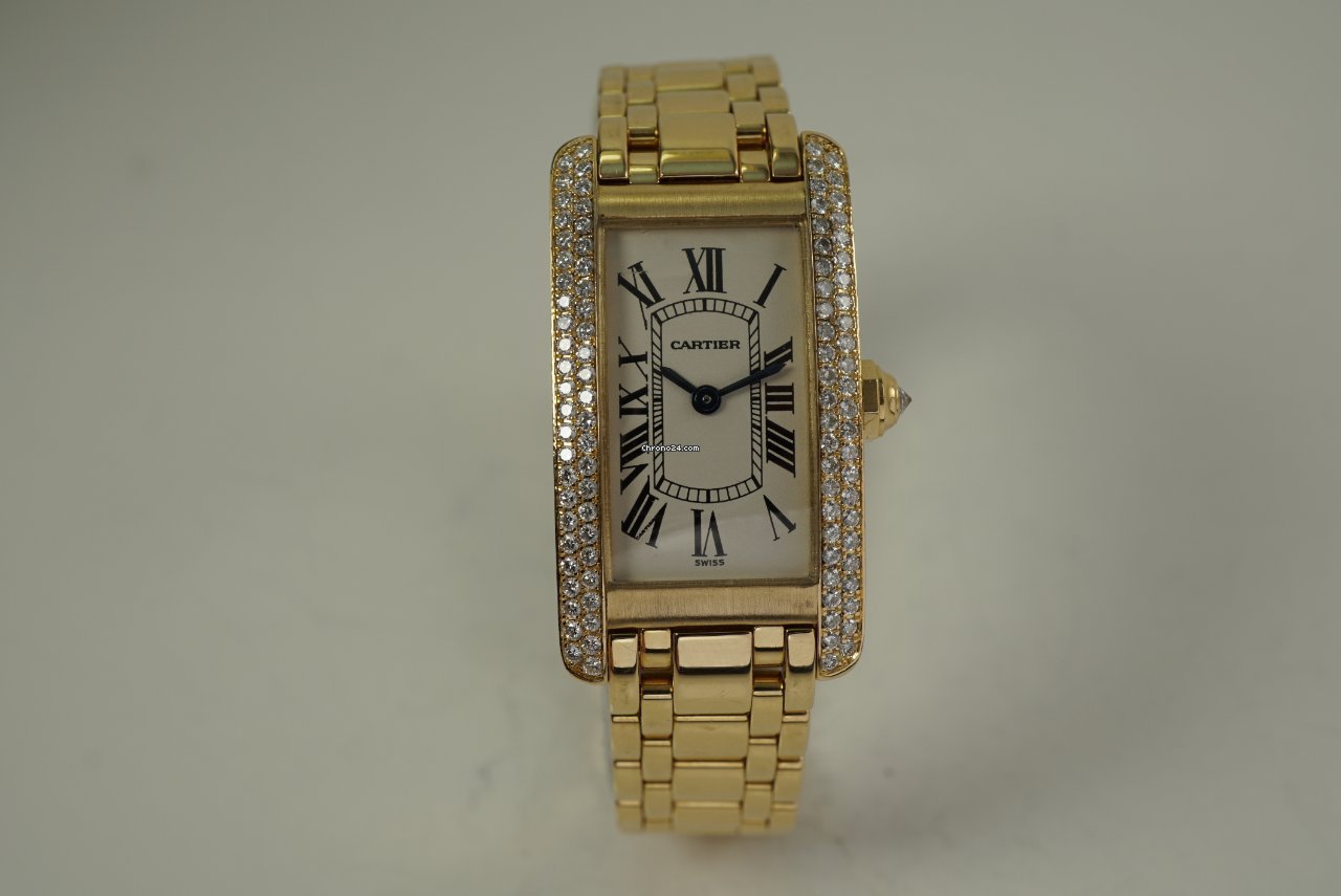 Cartier Tank Americaine Womens watch Quartz Yellow gold 1710