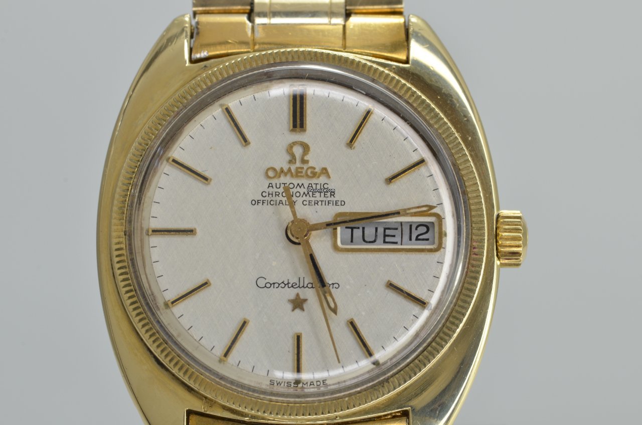 Omega Constellation Day-Date Mens watch Unisex Automatic Gold Steel 168.029
