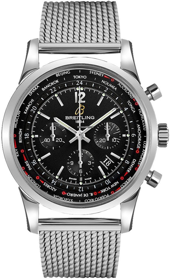 Breitling Transocean Unitime Pilot Mens watch Unisex Automatic Steel AB0510U6 BC26 159A
