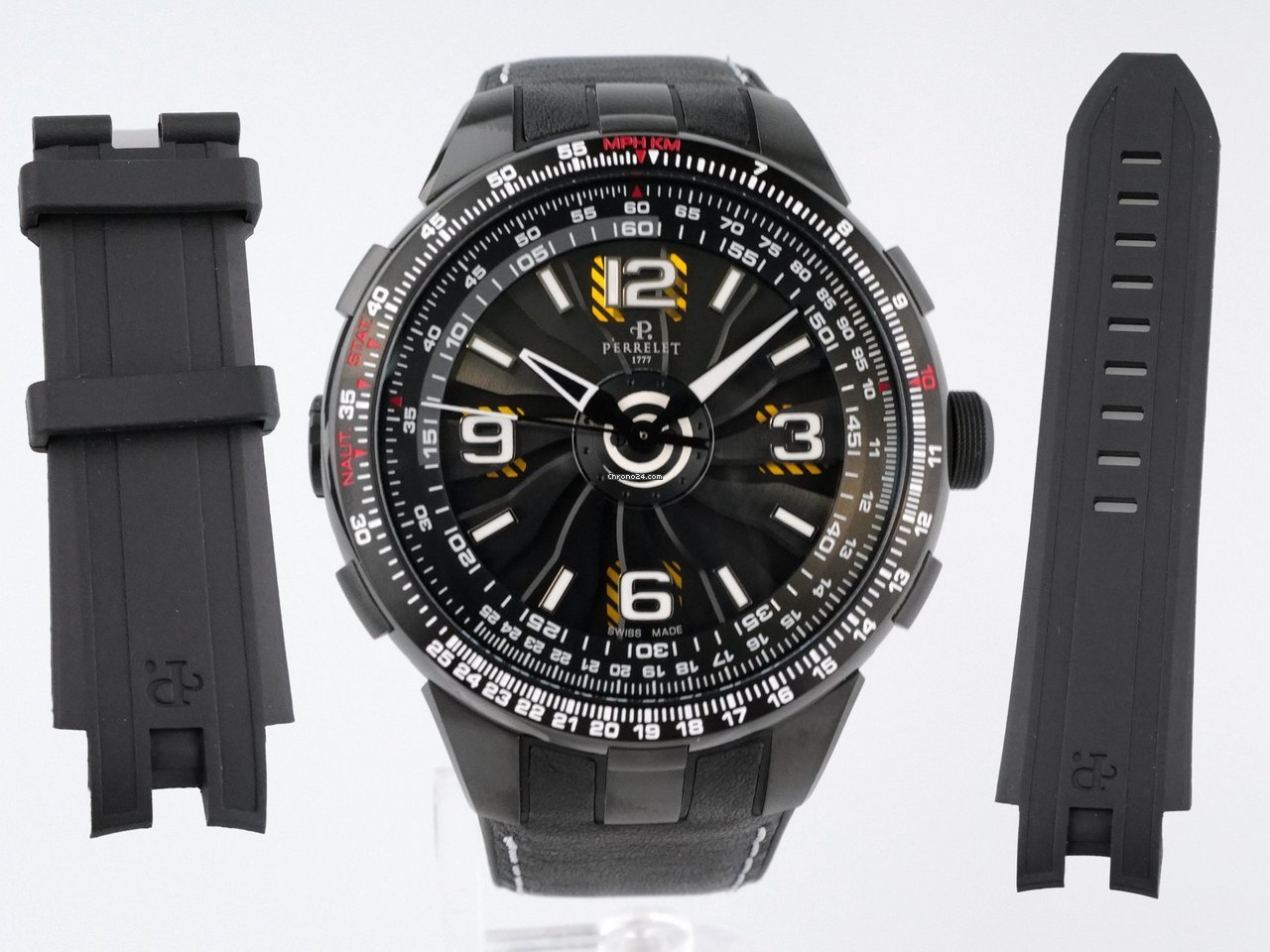 Perrelet Turbine Pilot Mens watch Unisex Automatic Steel A1086 1A