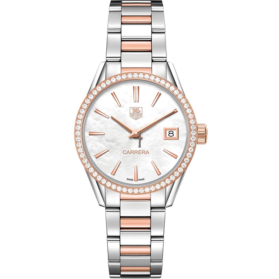 TAG Heuer Carrera Lady Womens watch Quartz Gold Steel WAR1353.BD0779