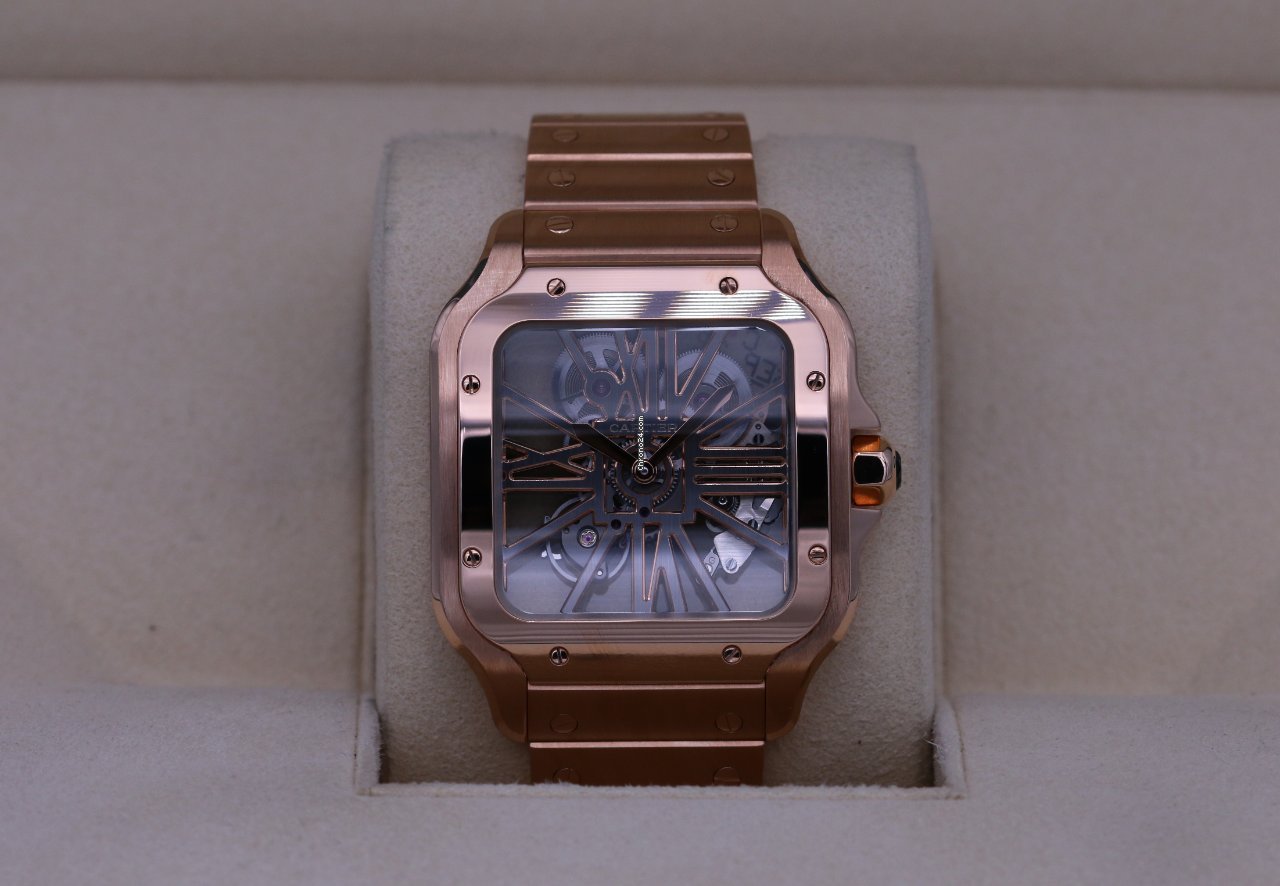 Cartier Santos Mens watch Unisex Manual winding Rose gold WHSA0016