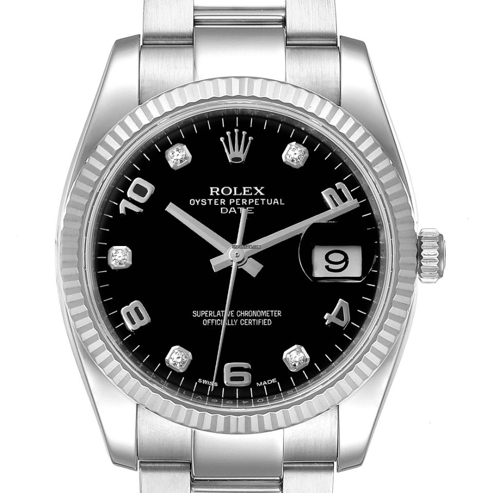 Rolex Oyster Perpetual Date Mens watch Unisex Steel Automatic 115234