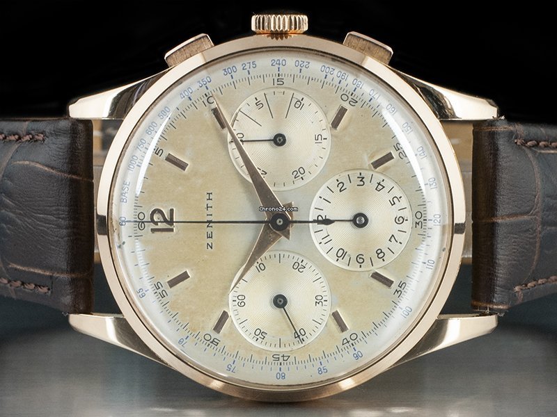 Zenith Mens watch Unisex Manual winding Rose gold 20528
