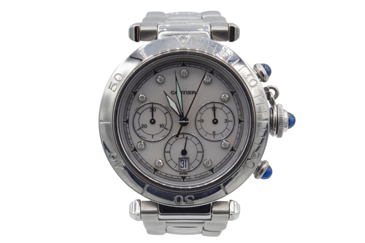 Cartier Pasha Mens watch Unisex Quartz Steel 1050