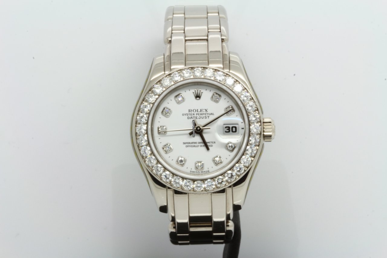 Rolex Lady-Datejust Pearlmaster Womens watch White gold Automatic 69299