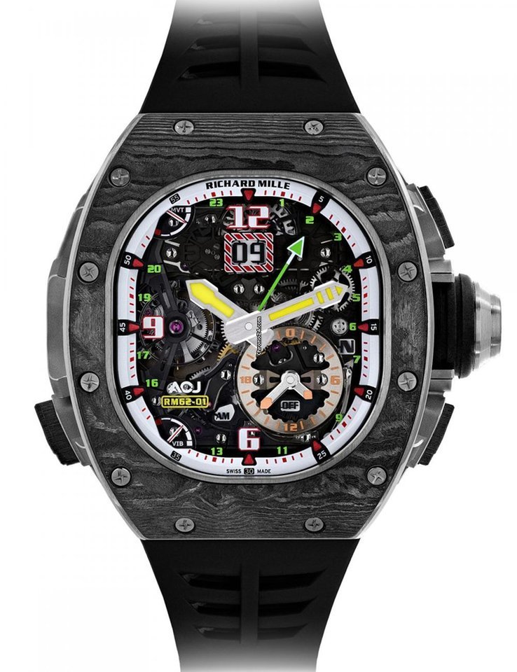 Richard Mille Mens watch Unisex Manual winding Carbon RM 62-01