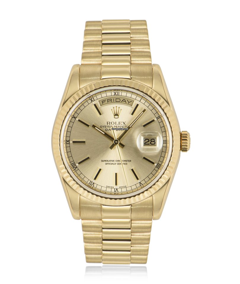 Rolex Day-Date 36 Mens watch Unisex Yellow gold Automatic 118238