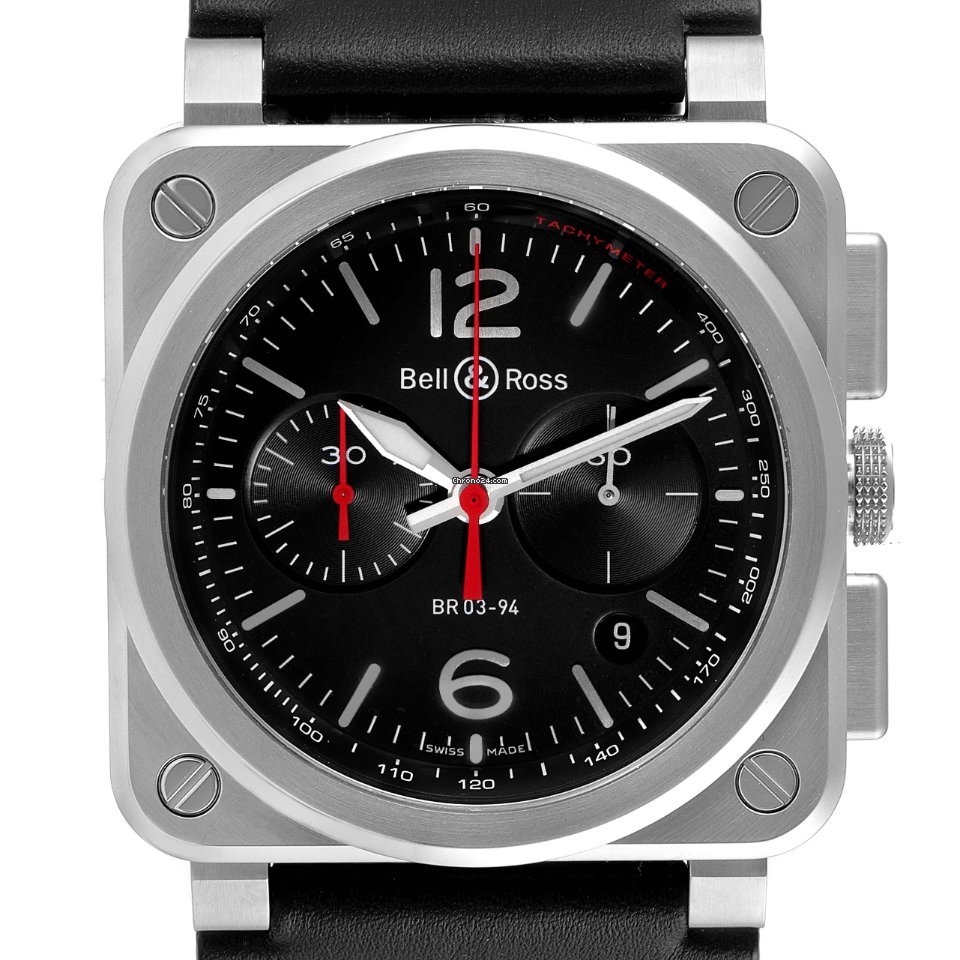 Bell & Ross BR 03-94 Chronographe Mens watch Unisex Automatic Steel BR0394-BLC-ST SCA