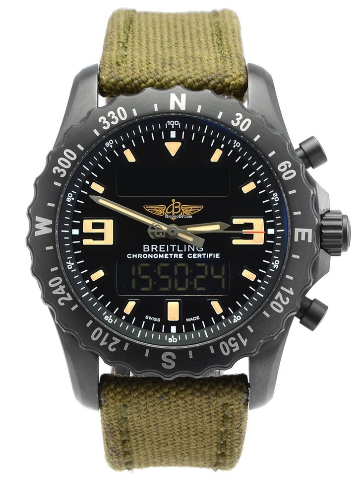 Breitling Chronospace Military Mens watch Unisex Quartz Steel M7836622 BD39