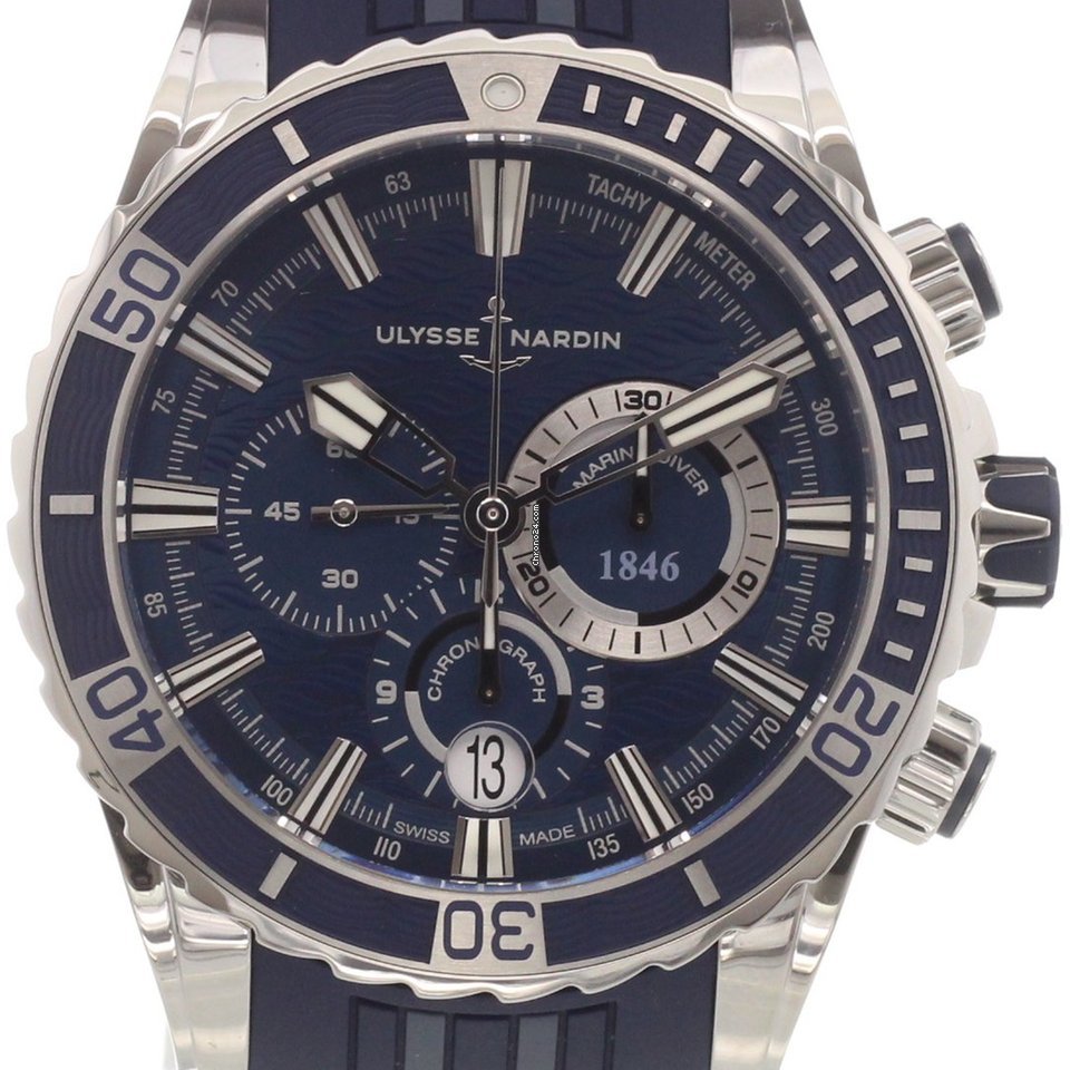 Ulysse Nardin Diver Chronograph Mens watch Unisex Automatic Titanium 1503-170-3 93