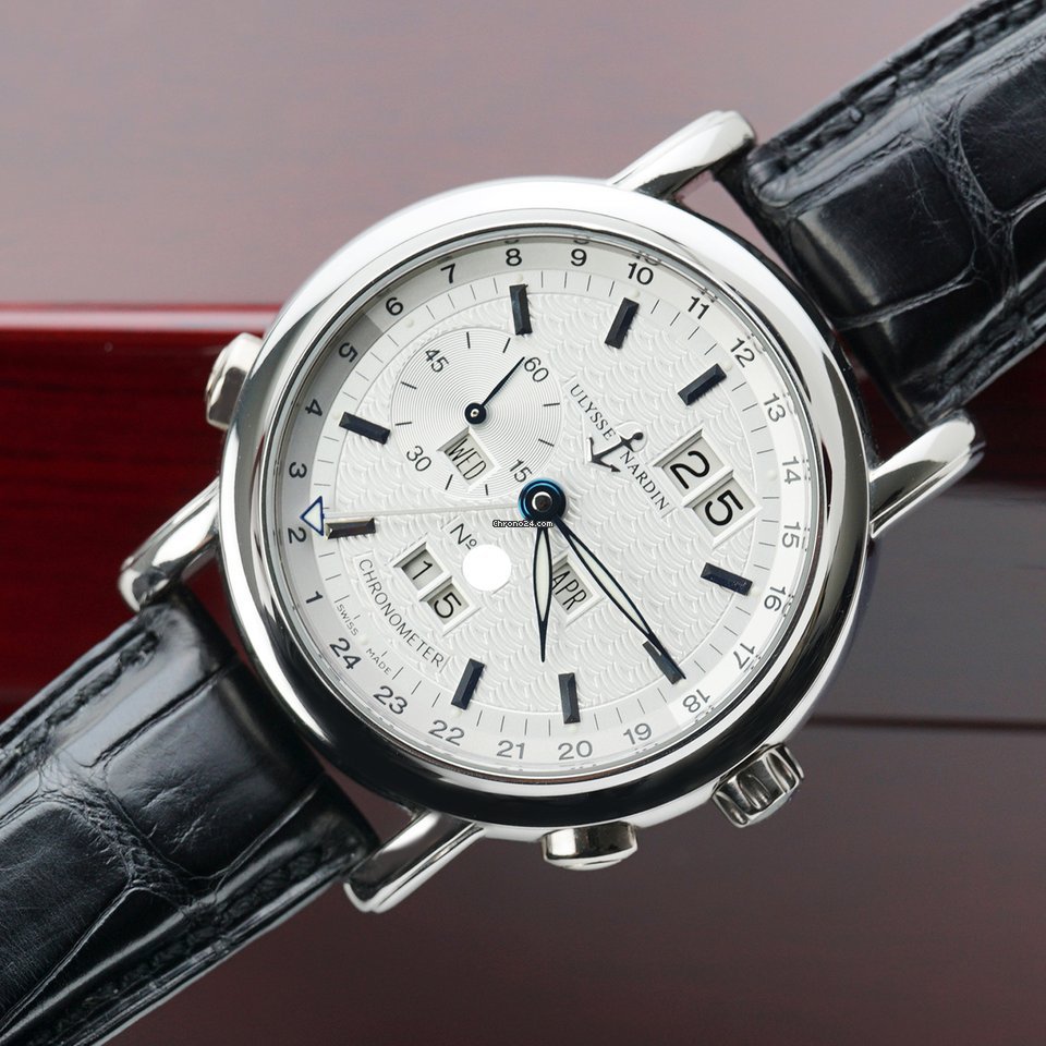 Ulysse Nardin GMT + - Perpetual Mens watch Unisex Automatic Platinum 329-80