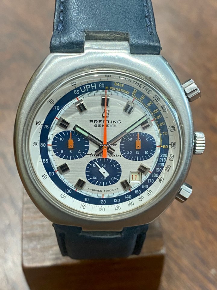 Breitling Transocean Chronograph Mens watch Unisex Manual winding Steel 7102