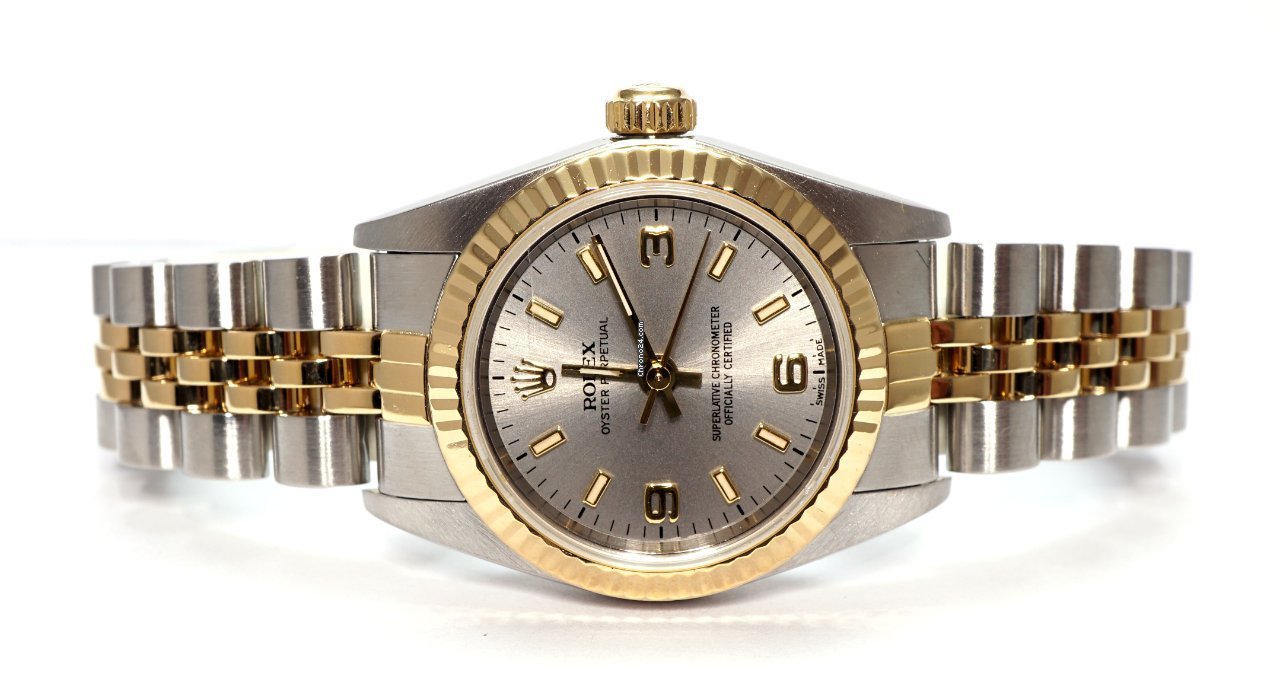 Rolex Oyster Perpetual 26 Womens watch Gold Steel Automatic 76193