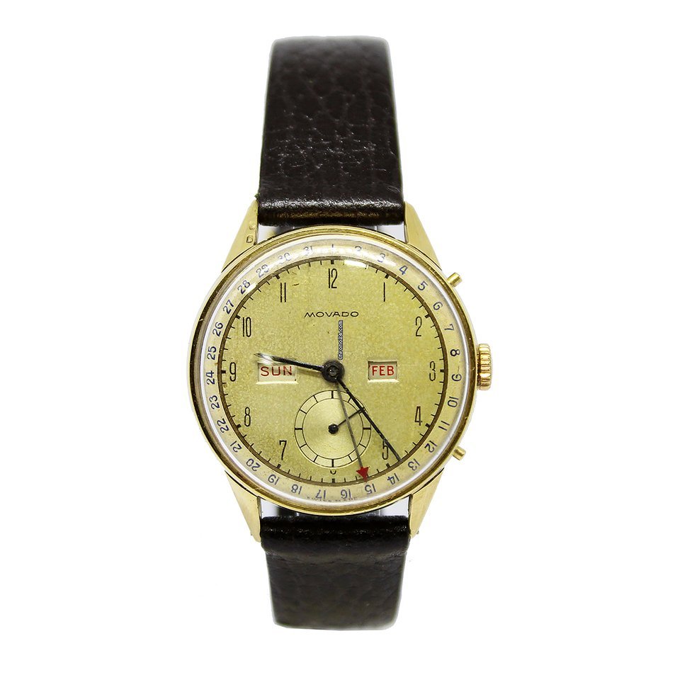 Movado Mens watch Unisex Manual winding Yellow gold 4776