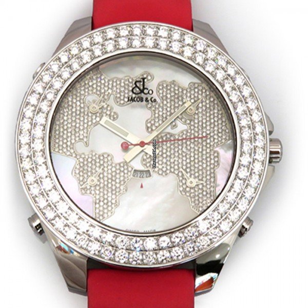 Jacob & Co. Five Time Zone Quartz Steel JC-47JDMD