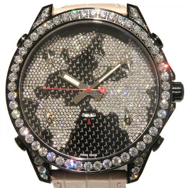 Jacob & Co. Five Time Zone Quartz Steel JC-47SCFDCB
