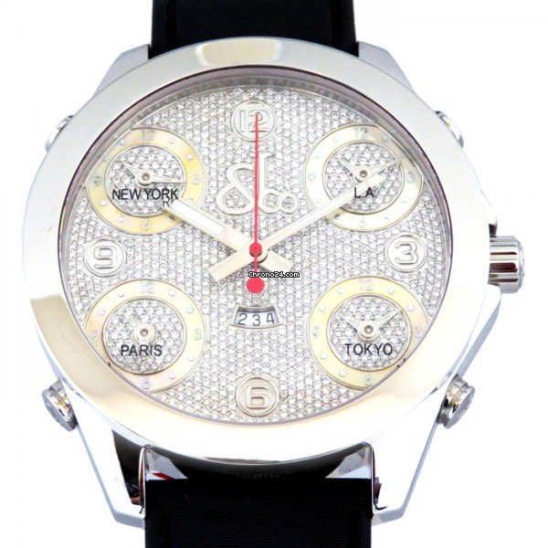 Jacob & Co. Five Time Zone Quartz Steel JC-30Y