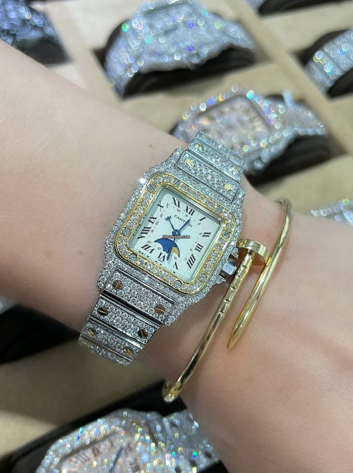 Cartier Santos Galbee Womens watch Quartz Gold Steel 119902