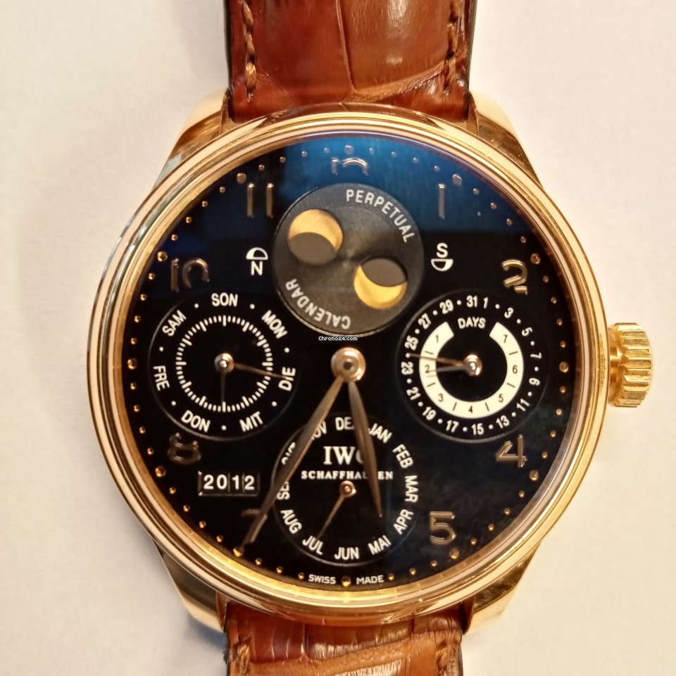 IWC Portuguese Perpetual Calendar Mens watch Unisex Automatic Rose gold IW502101