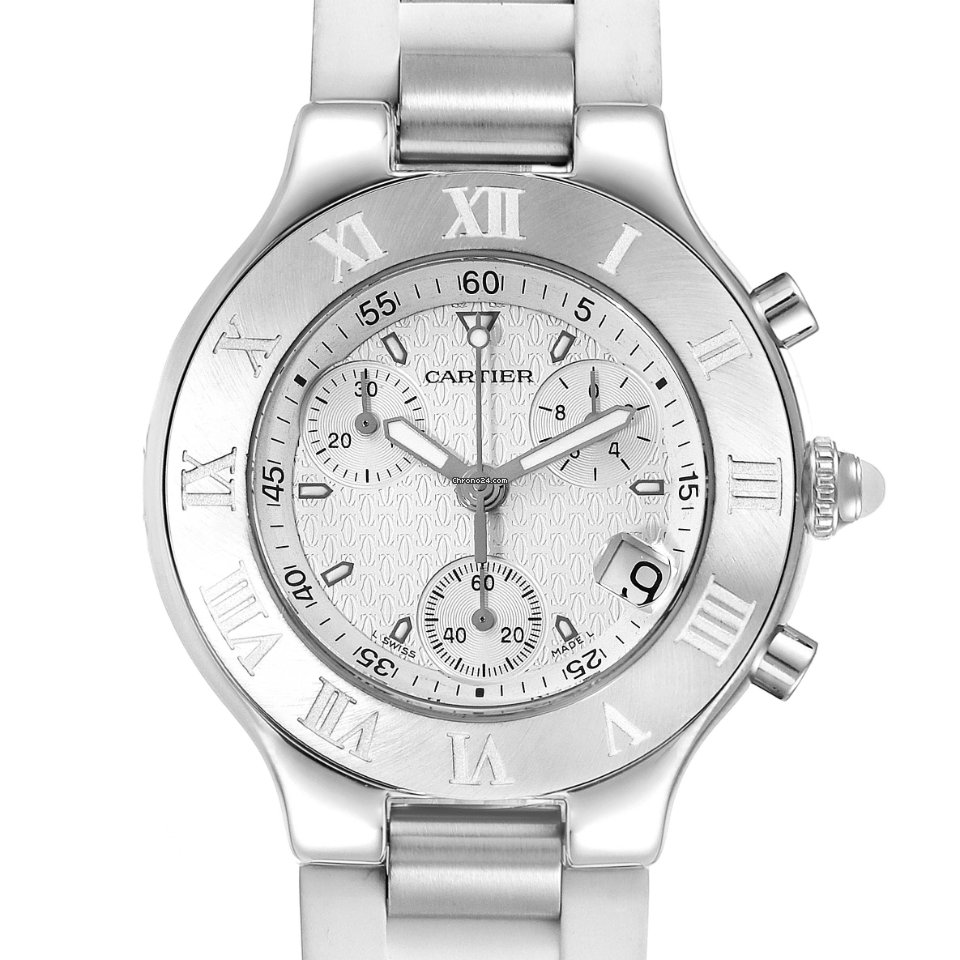 Cartier 21 Chronoscaph Mens watch Unisex Quartz Steel W10184U2