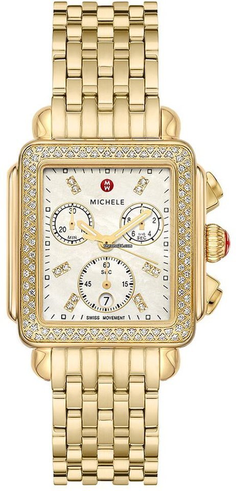 Michele Deco Womens watch Quartz Yellow gold MWW06A000777