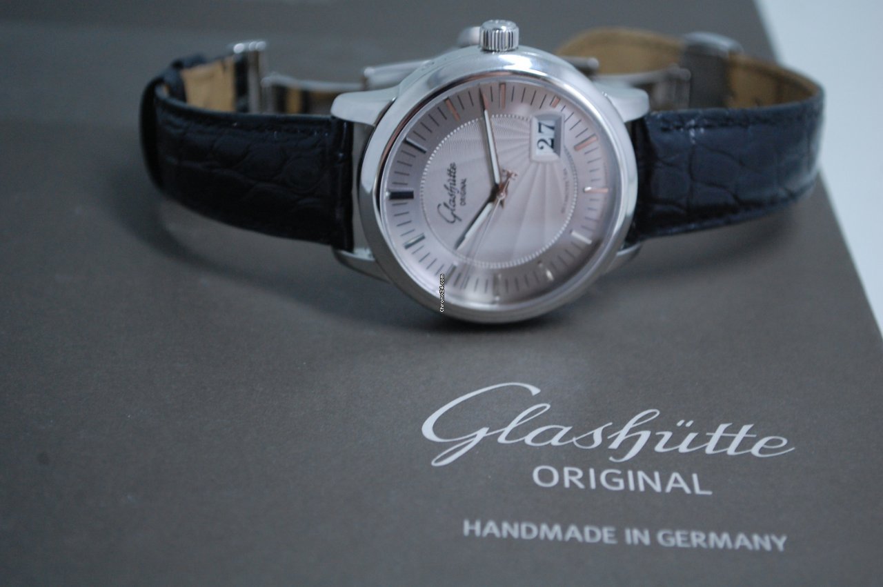 Glashtte Original Senator Panorama Date Mens watch Unisex Automatic Steel 100-03-03-02-04