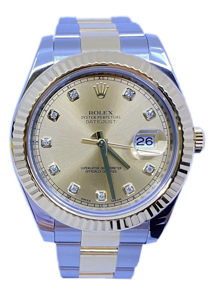 Rolex Datejust II Mens watch Unisex Gold Steel Automatic II 116333