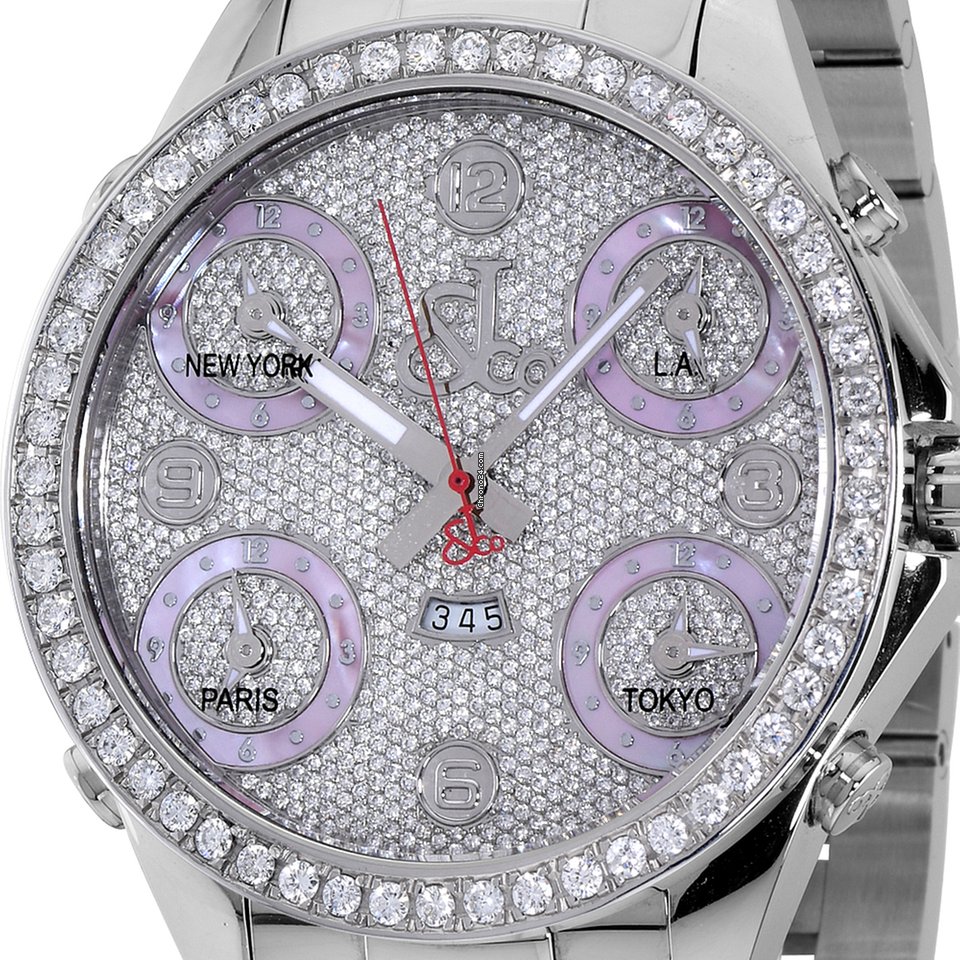 Jacob & Co. Five Time Zone Mens watch Unisex Quartz Steel JC30Y