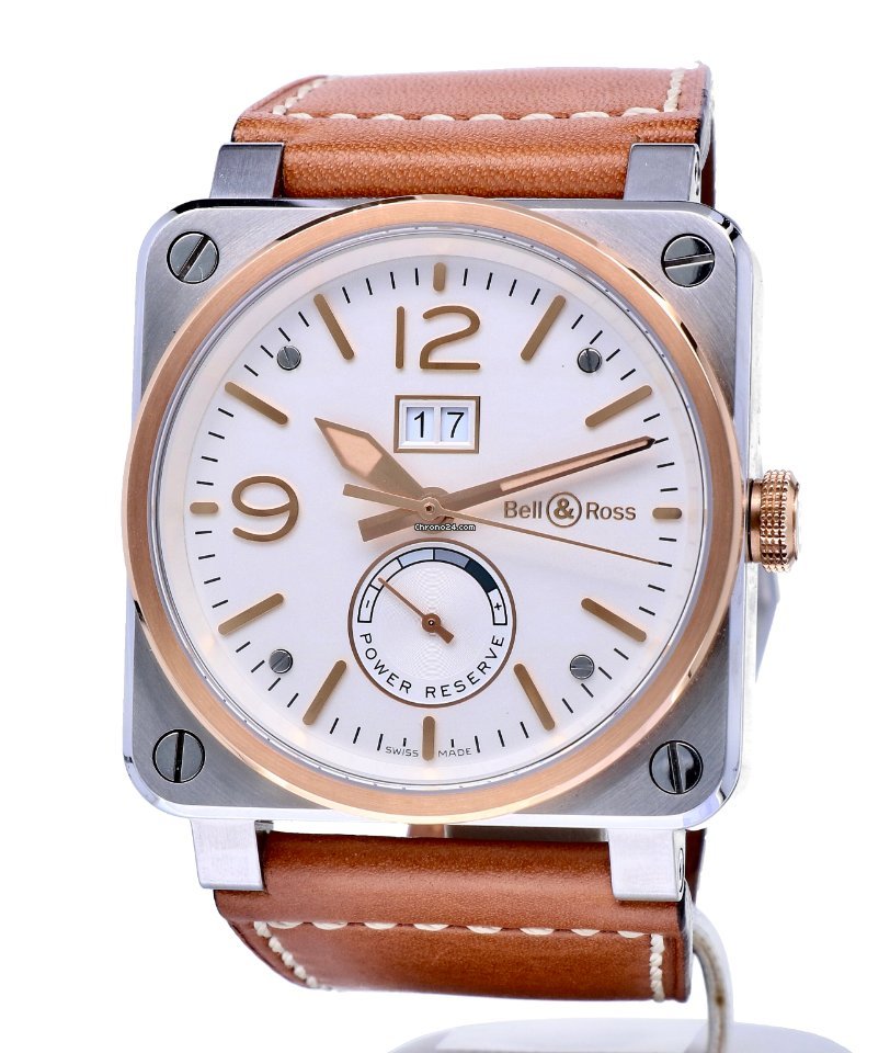 Bell & Ross BR 03-90 Grande Date et Reserve de Marche Mens watch Unisex Automatic Gold Steel BR0390-BICOLOR