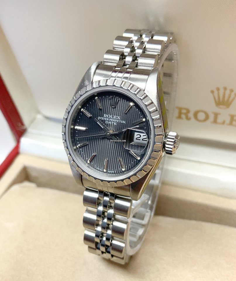 Rolex Oyster Perpetual Lady Date Womens watch Steel Automatic 69240