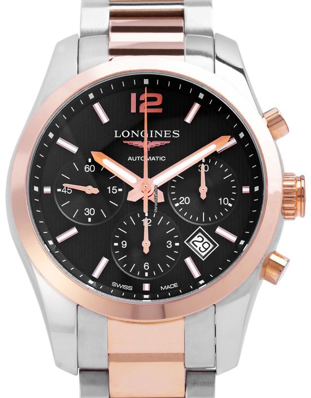 Longines Conquest Classic Mens watch Unisex Automatic Gold Steel L2.786.5.56.7
