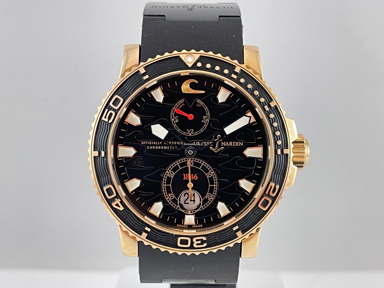 Ulysse Nardin Maxi Marine Diver Mens watch Unisex Automatic Rose gold 266-37