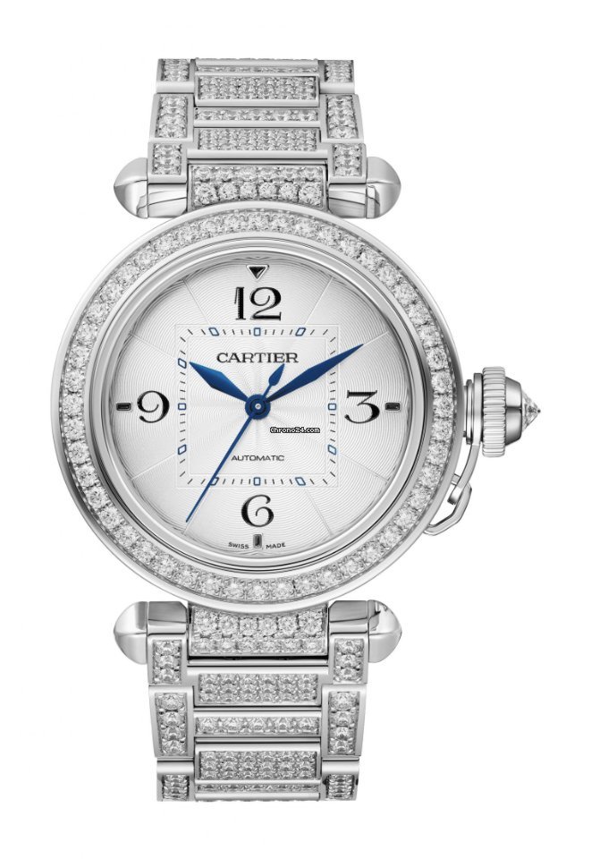 Cartier Pasha Womens watch Automatic White gold WJPA0014