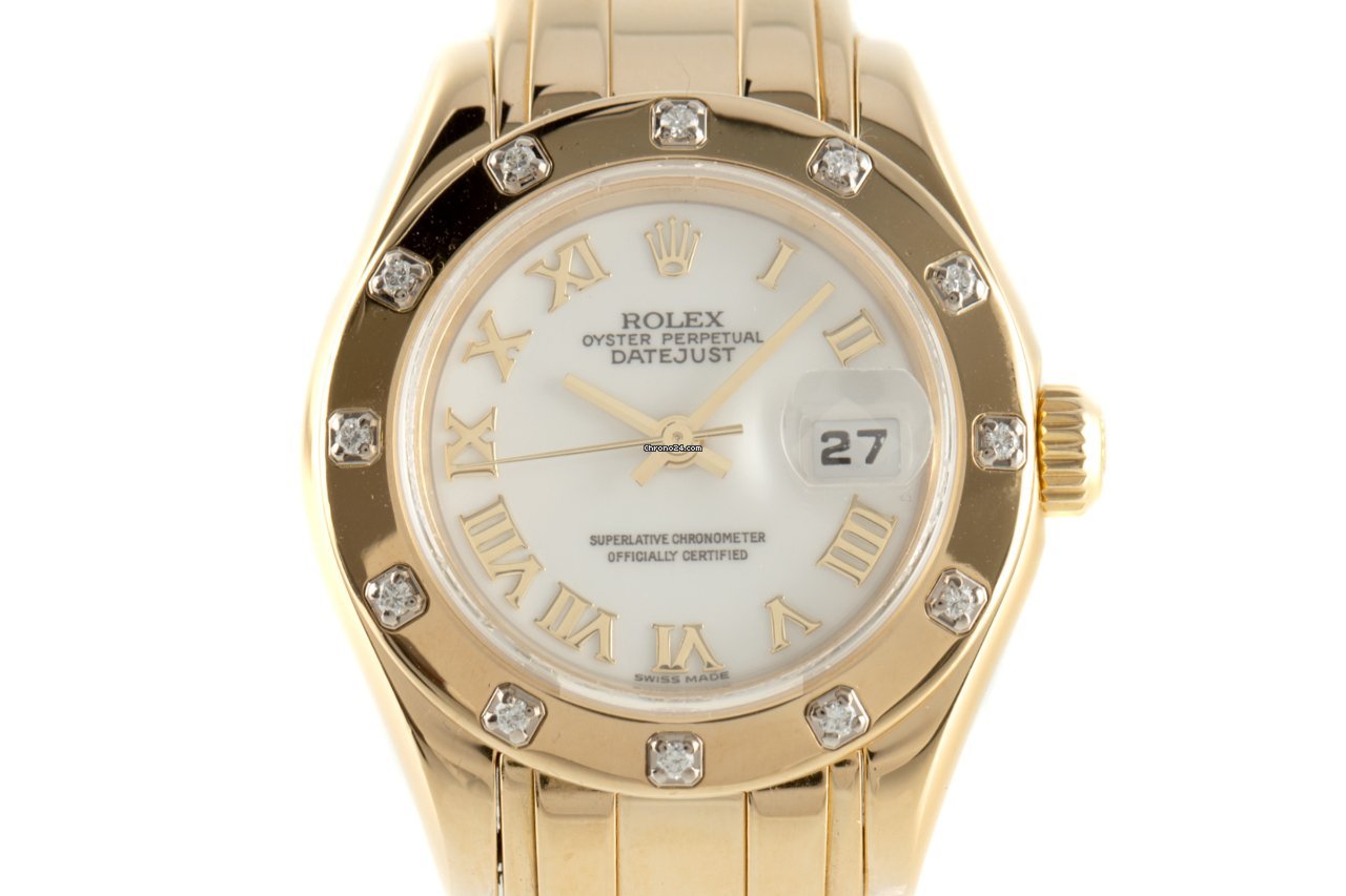 Rolex Lady-Datejust Pearlmaster Womens watch Yellow gold Automatic 69318