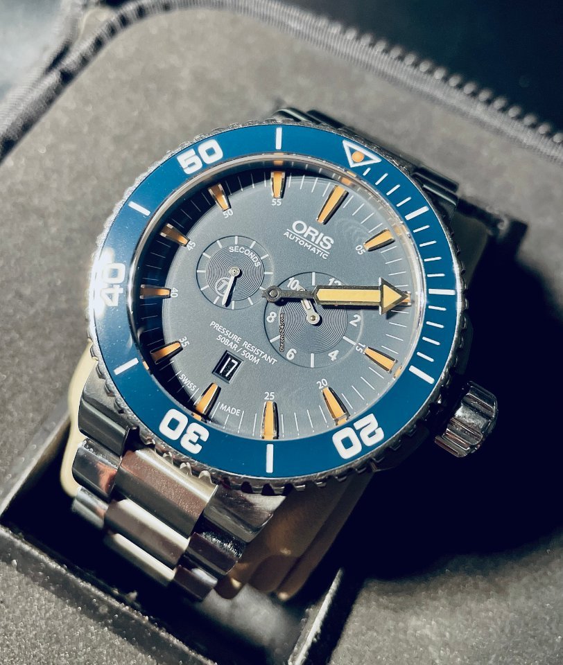 Oris Mens watch Unisex Automatic Titanium 01 749 7663 7185-Set MB