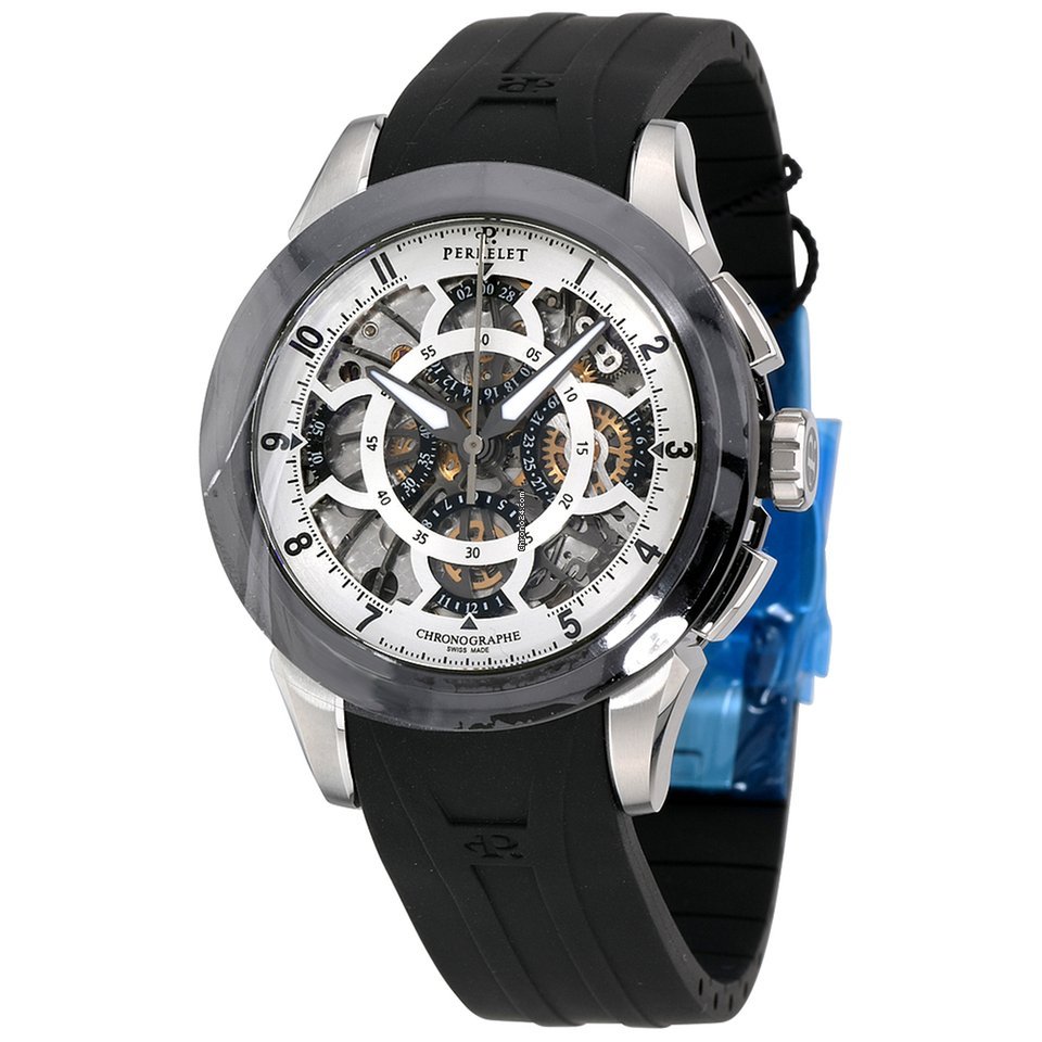 Perrelet Skeleton Chrono Mens watch Unisex Automatic Steel A1056 1