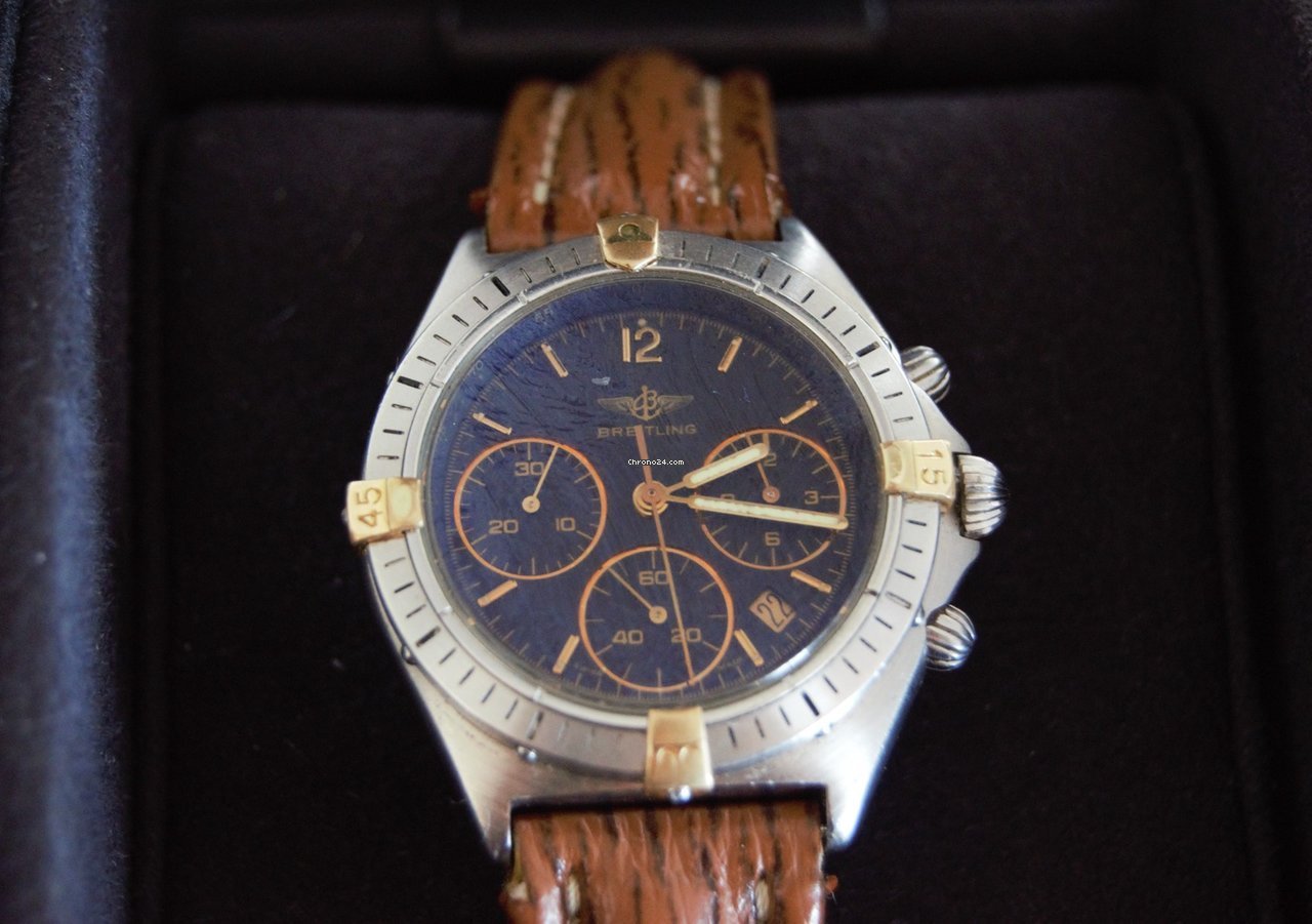 Breitling Chronomat Mens watch Unisex Quartz Gold Steel 80350